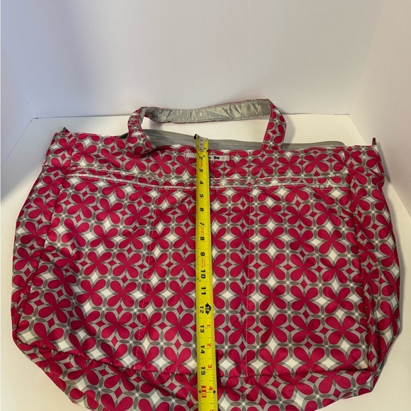 Ju Ju Be Pink Gray Silver Pinwheels large lightweight bag - Picture 7 of 7